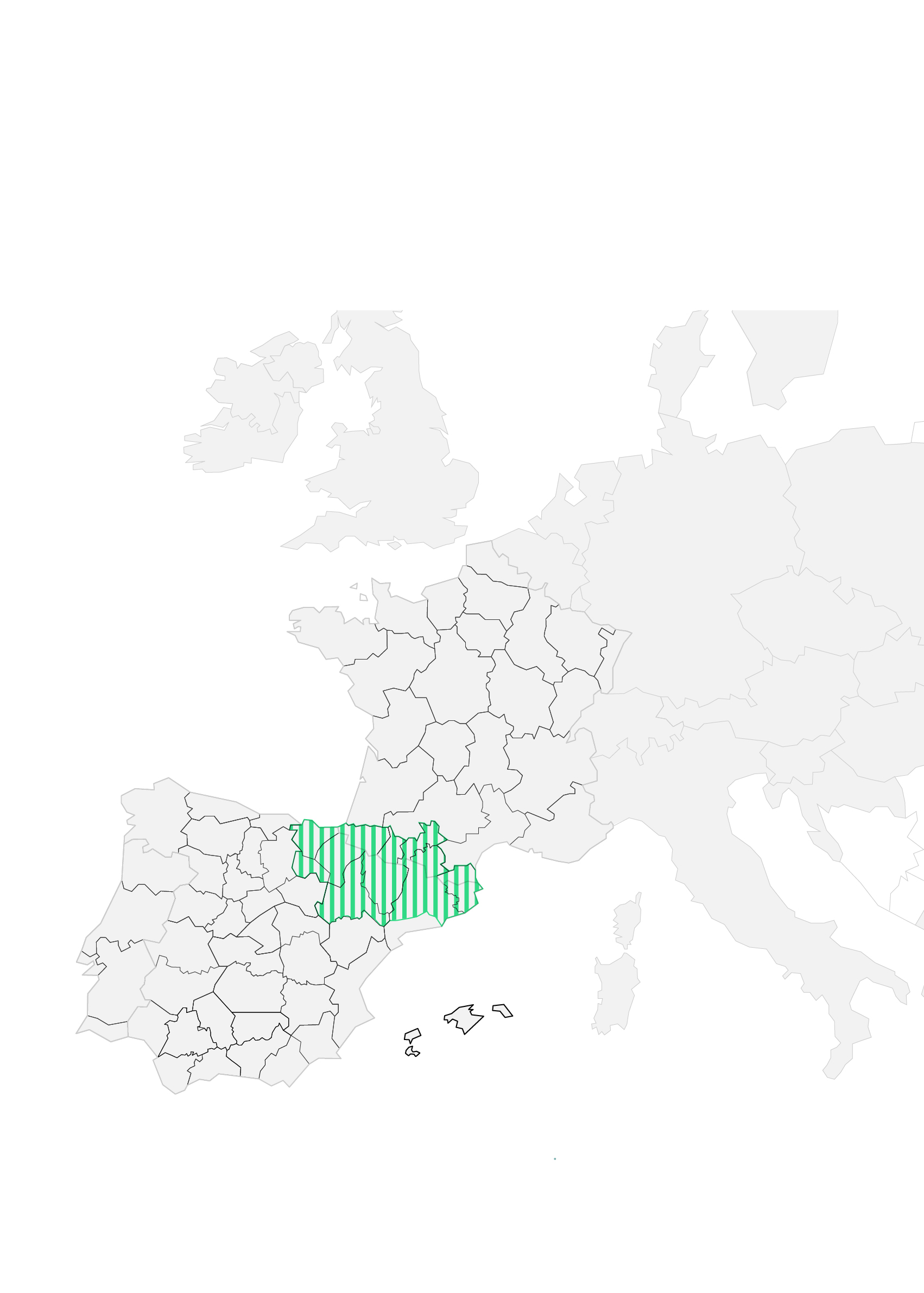 Carte du territoire concerné par le programme POCTEFA