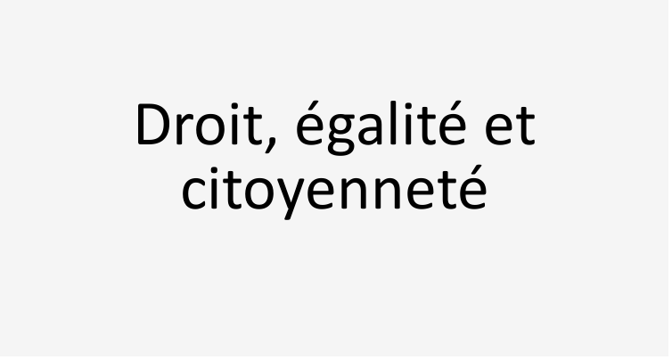 Programme droit égalité citoyenneté