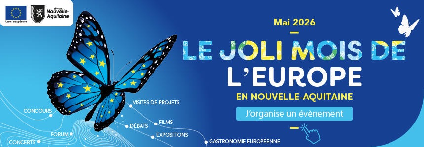 J'organise un événement pour Joli mois de l'Europe en Nouvelle-Aquitaine pour l'édition 2026